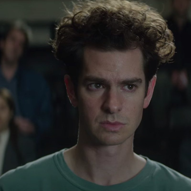A close-up of Andrew Garfield in a scene in Tick, Tick...Boom!