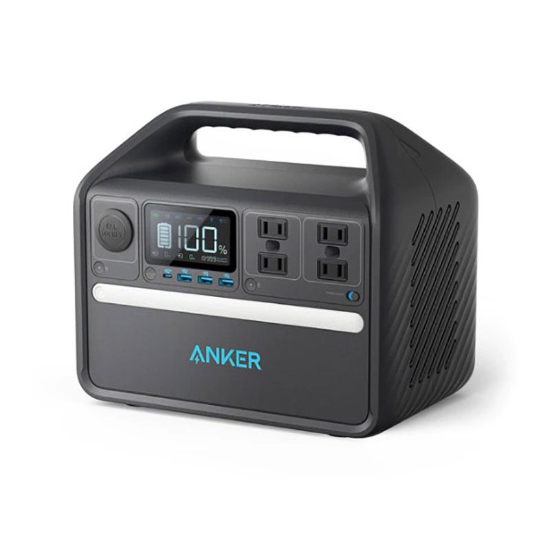 An Anker 535 Portable Power Station on white background.