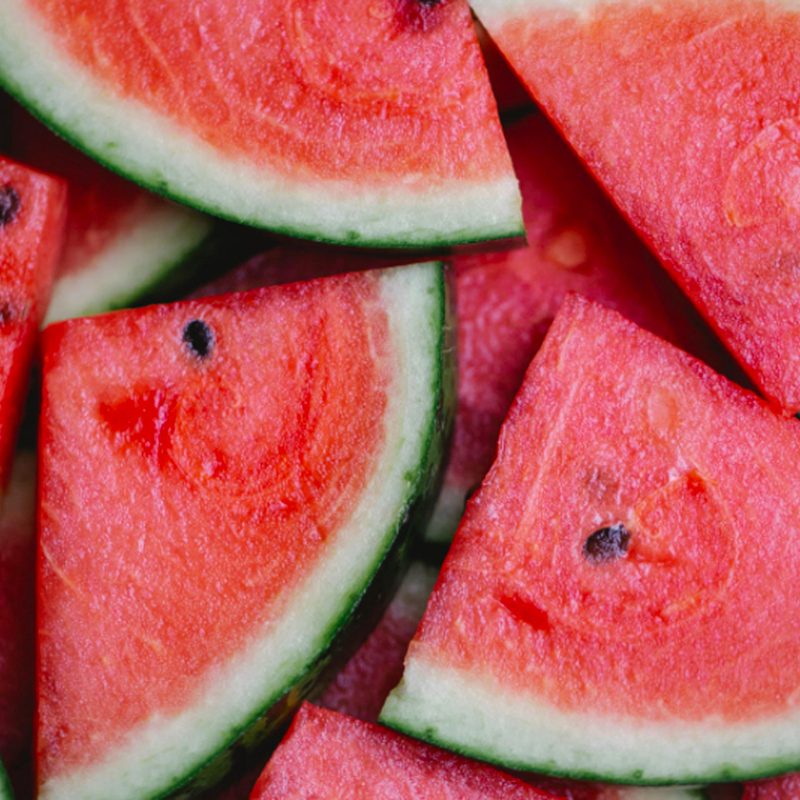 A close-up of watermelon slices.