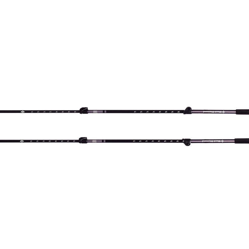 Pair of Black Diamond Trail Trekking Poles on a white background.