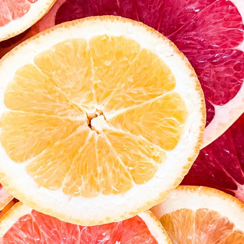 Oranges and grapefruits sliced