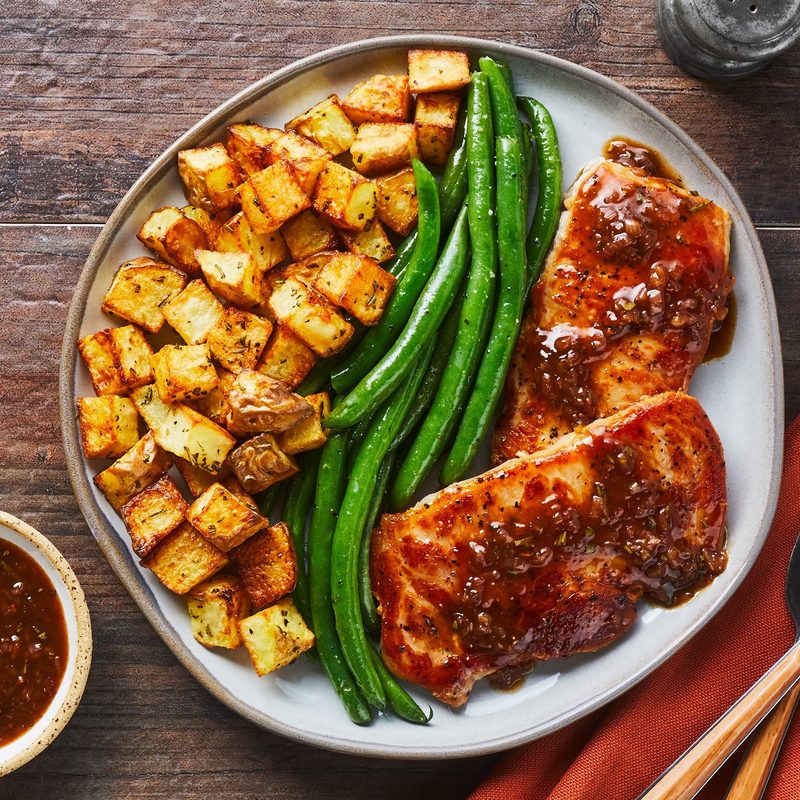Fresh meal cooked using HelloFresh meal prep kits