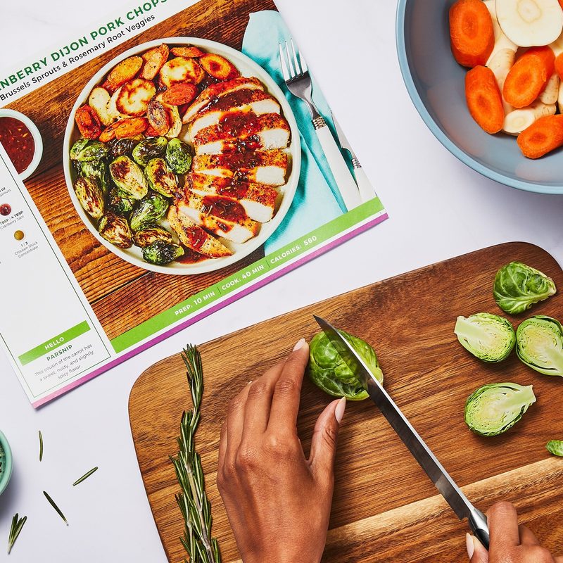 Easy meal prep with HelloFresh meal kits.