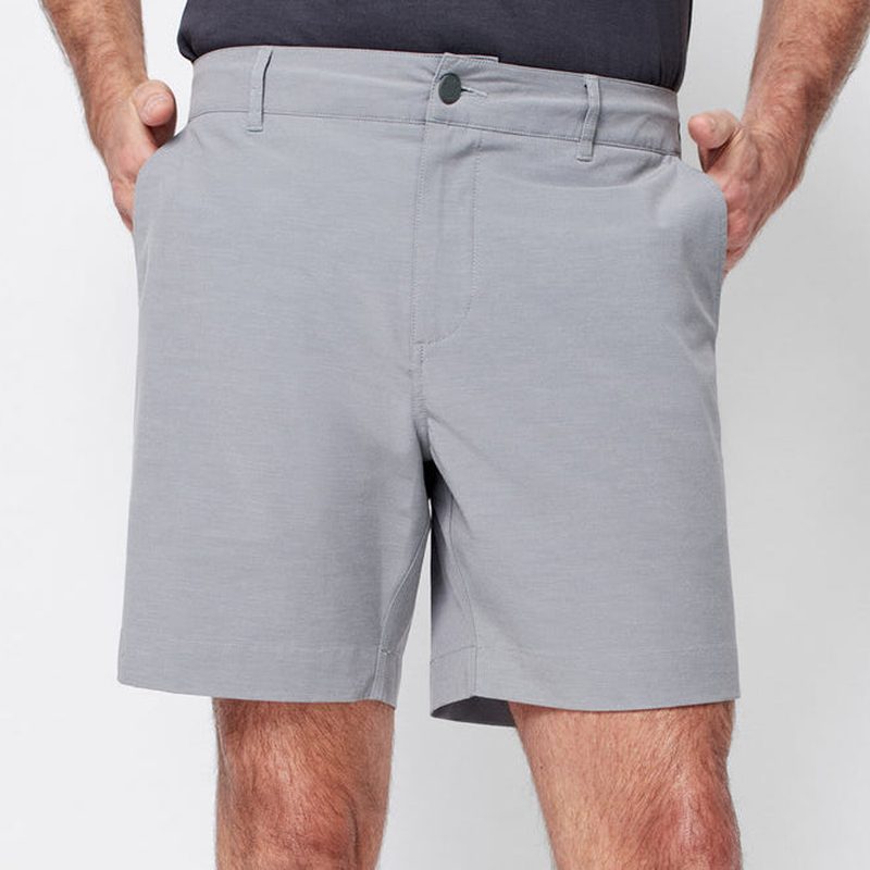 A Faherty All Day Short in 7 inch inseam on a model.