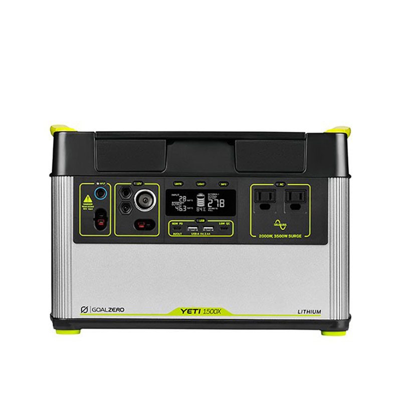 A Goal Zero Yeti 1500X Portable Power Station on white background.