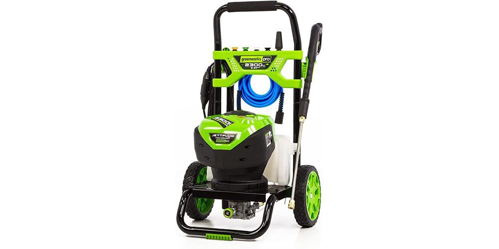 The Greenworks 2300 Pressure Washer on a white background.
