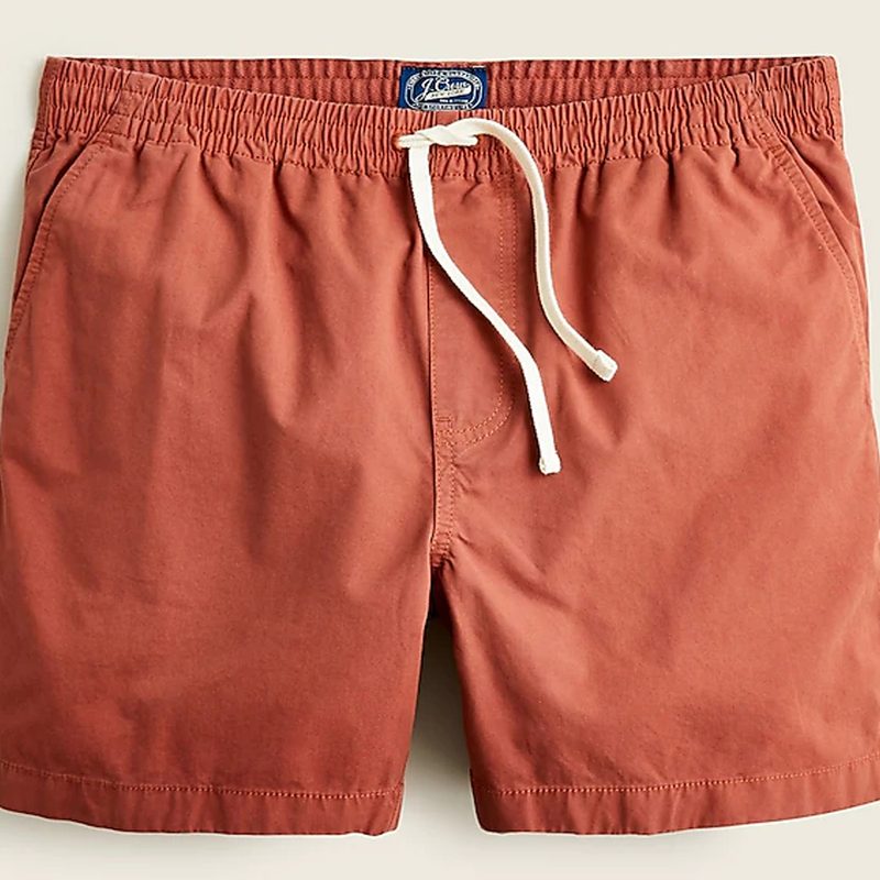 The J.Crew Stretch Chino Dock Short in Nantucket Red.
