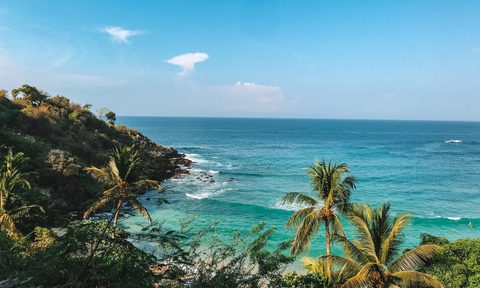 A stunning tropical cove in Puerto Escondido.