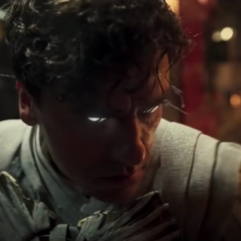 Oscar Isaac as the split-personality character Steven Grant/Marc Spector turning into Moon Knight, now on Disney Plus.