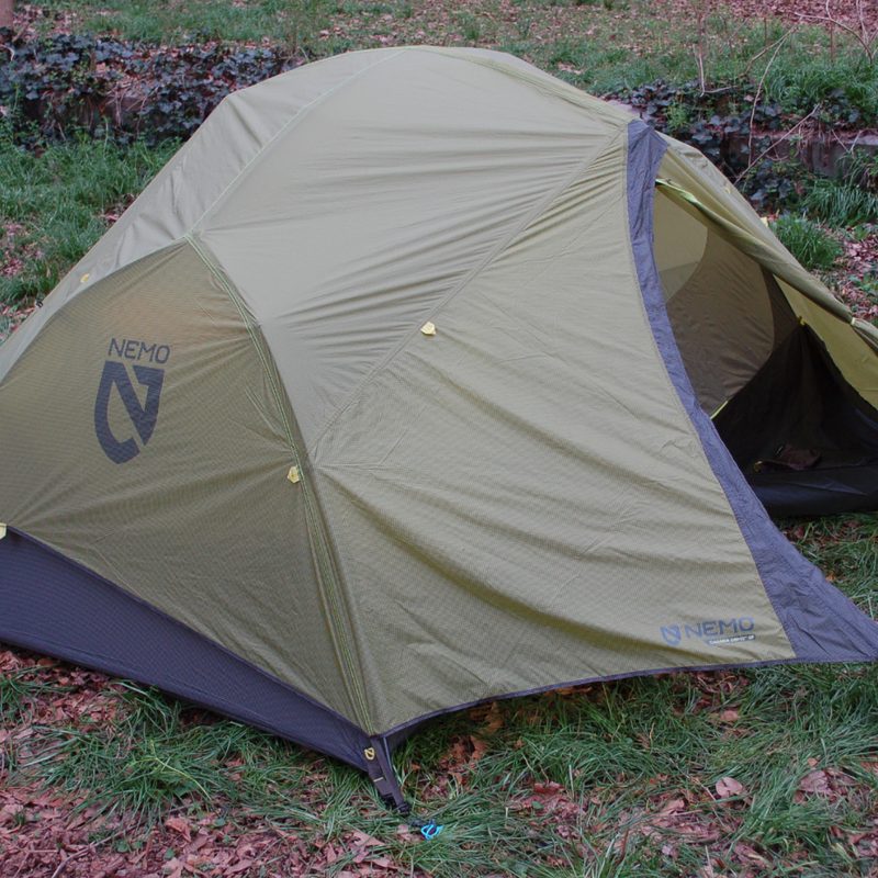A Nemo Dagger OSMO 2P backpacking tent out in the backcountry.