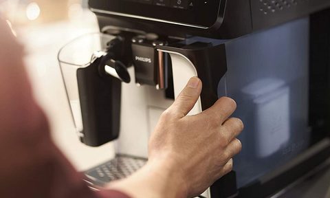 Front shot of the Philips 3200 EP3241 espresso machine.