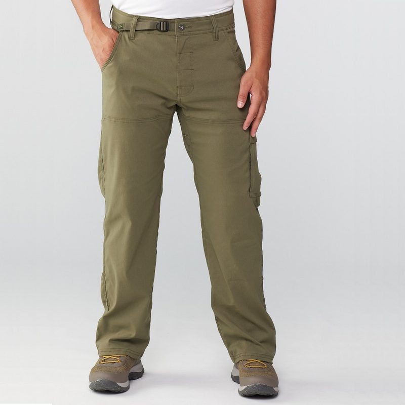 The prAna Stretch Zion Pants in Cargo Green color.