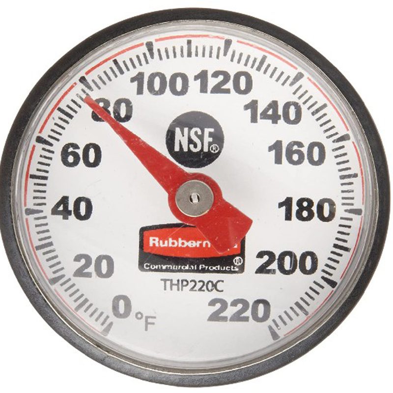 A Rubbermaid Thermometer on white background.