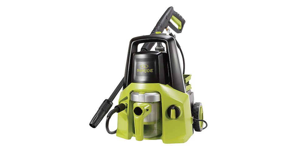 The SunJoe 2-in-1 Electric Pressure Washer on a white background.