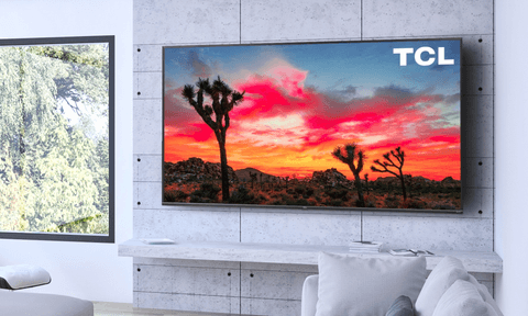 tcl 70 inch 4 series 4k tv deal best buy march 2022 feature lifestyle wall shot