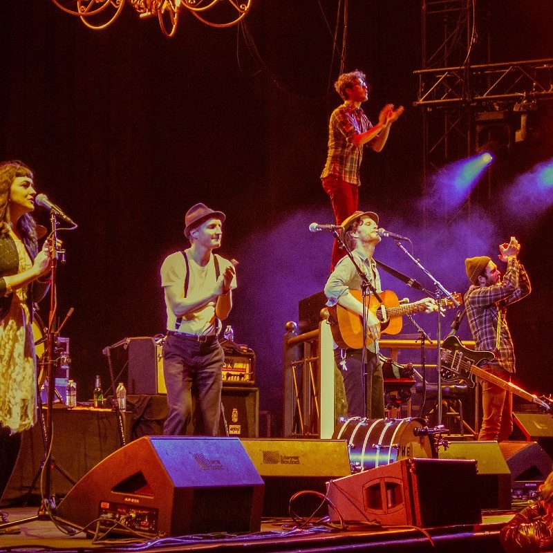 The Lumineers performing at the Sasquatch Festival in 2013.