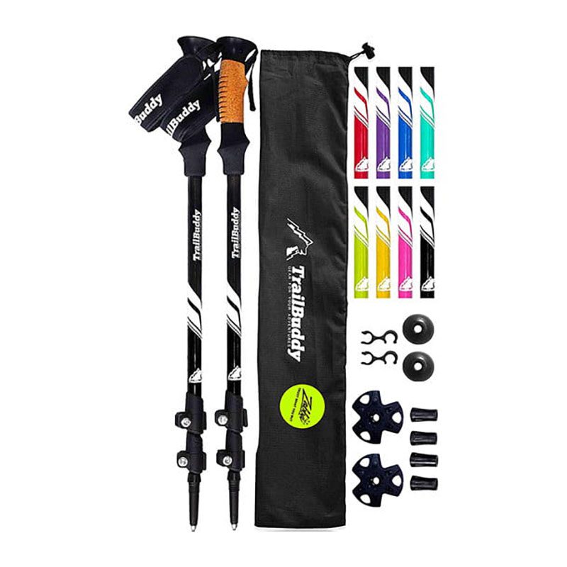 Pair of TrailBuddy Trekking Poles on a white background.