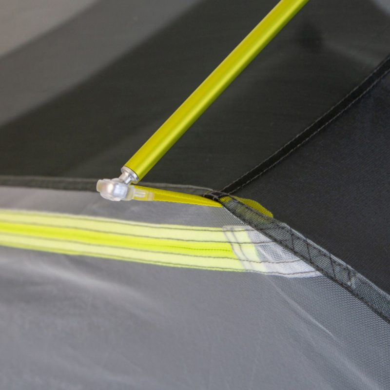 A clip-in ball tip attachment found onthe Nemo Dagger OSMO 2P tent.