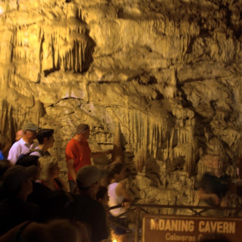 Inside the Moaning Cavern cave in Vallecito, California.