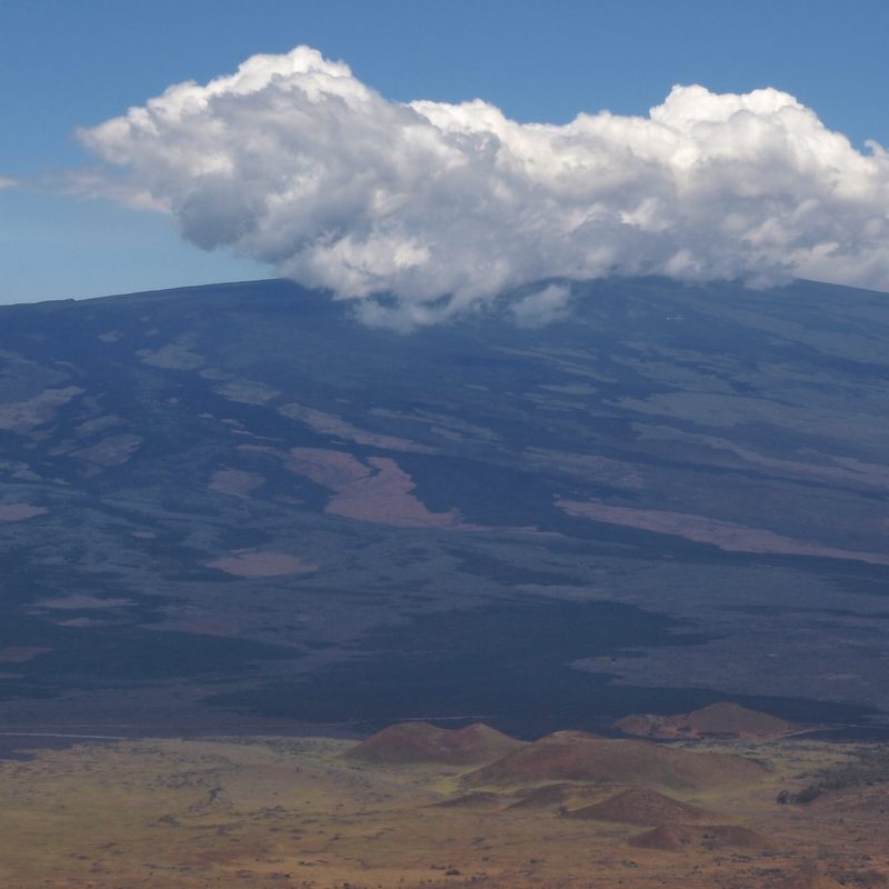 A view of the Mauna Loa volcano in Hawaii.