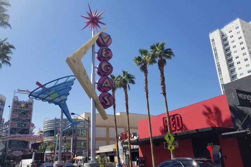 The vintage style signs on Fremont Street in Downtown Las Vegas.