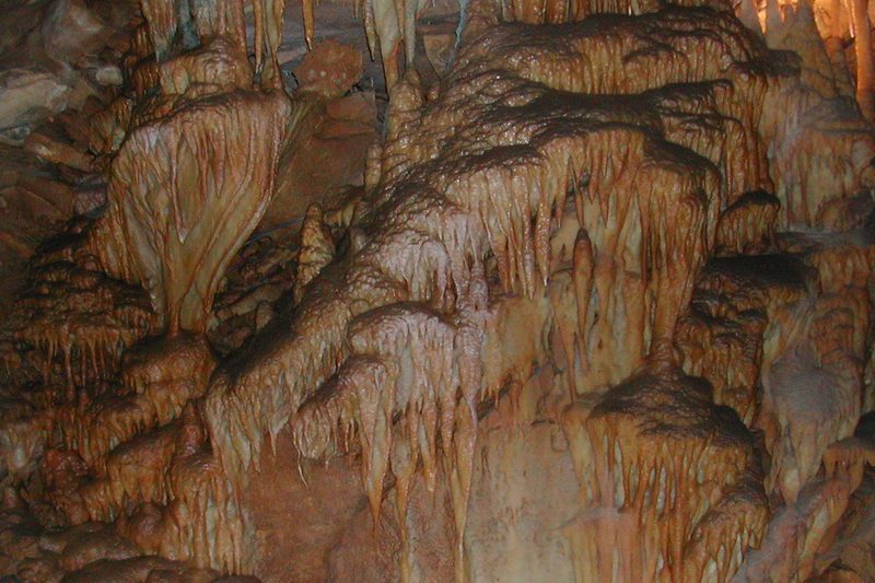 Inside the Mammoth Caves at Mammoth National Park in Kentucky.