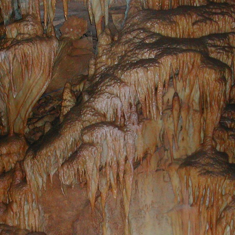 Inside the Mammoth Caves at Mammoth National Park in Kentucky.