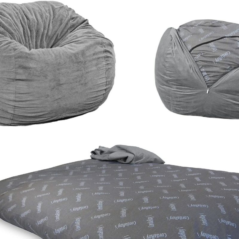 Different formations of the CordaRoy's Convertible Bean Bag Chair.