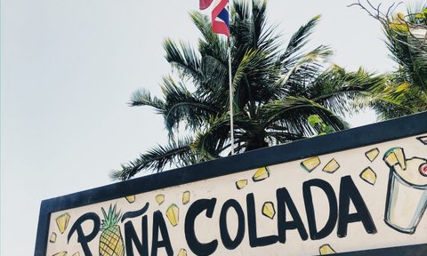 Pina Colada stand in Puerto Rico