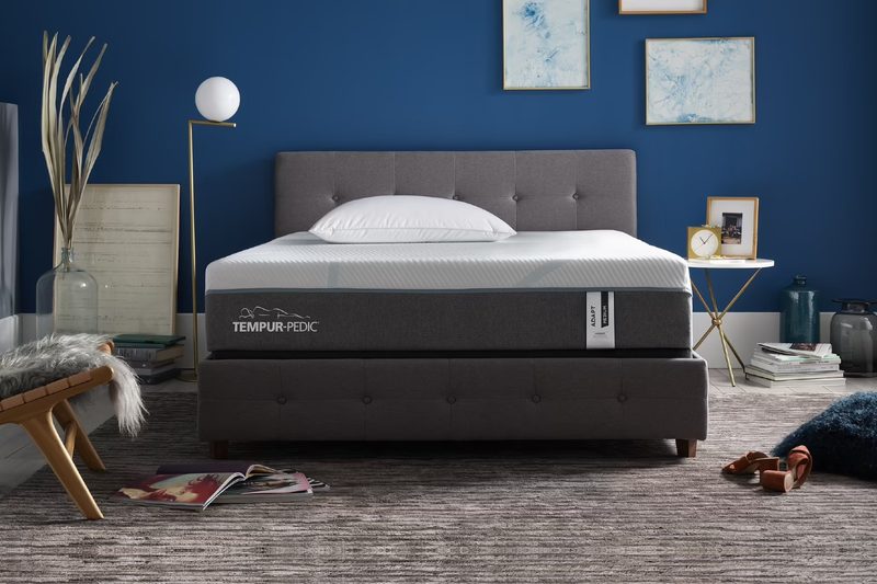 The Tempur-Pedic Tempur-Adapt mattress in a bedroom.
