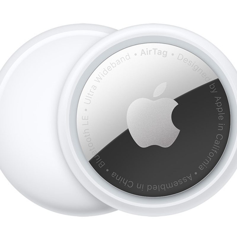 A look at both sides of the Apple AirTag.