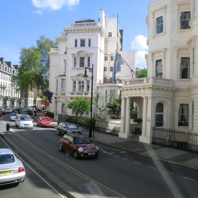 The Belgian Embassy in Belgravia, London, England, U.K.