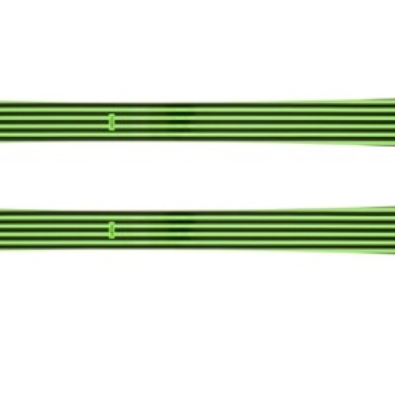 Green and black Black Crows Captis skis on a white background.