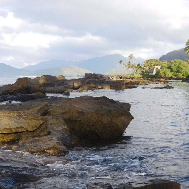 The "secret beach" at Ko Olina in Kapolei, Hawaii.