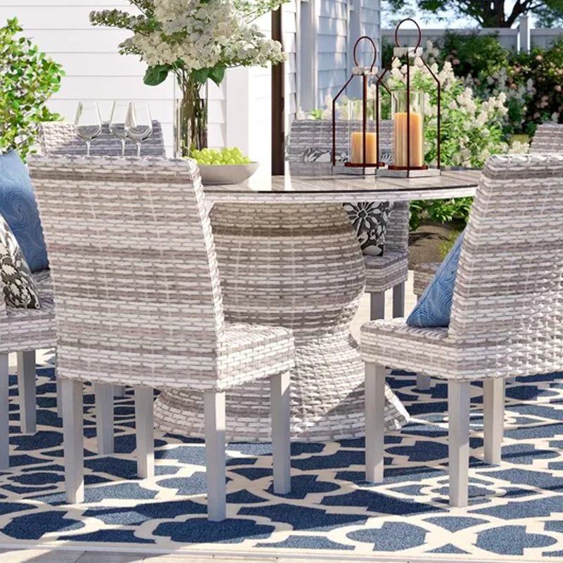 The Falmouth eight-person patio set is a nice addition to any patio.