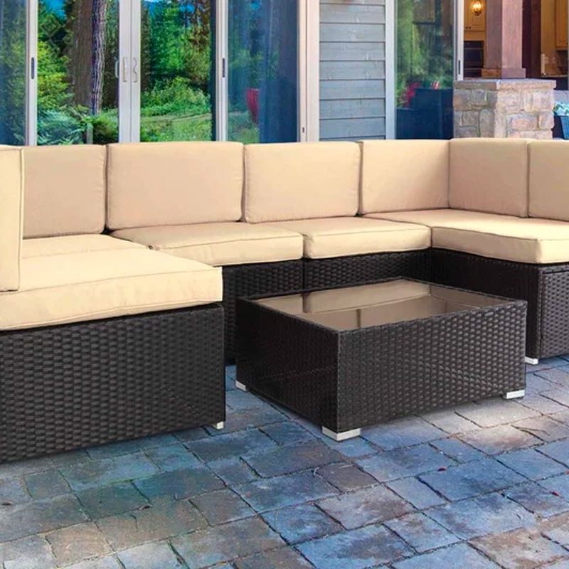 The Kendalle wicker patio furniture set looks great on any patio.