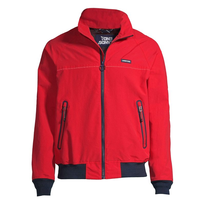 The classic Land's End Squall Jacket in Compass Red.