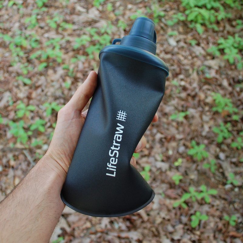 The Lifestraw Peak Series collapsible water bottle in 650ml size.
