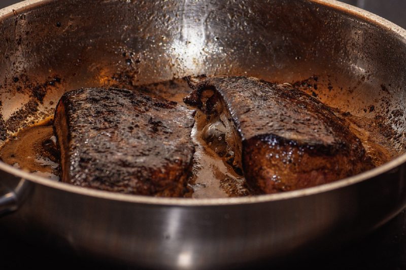 Pan fried liver.