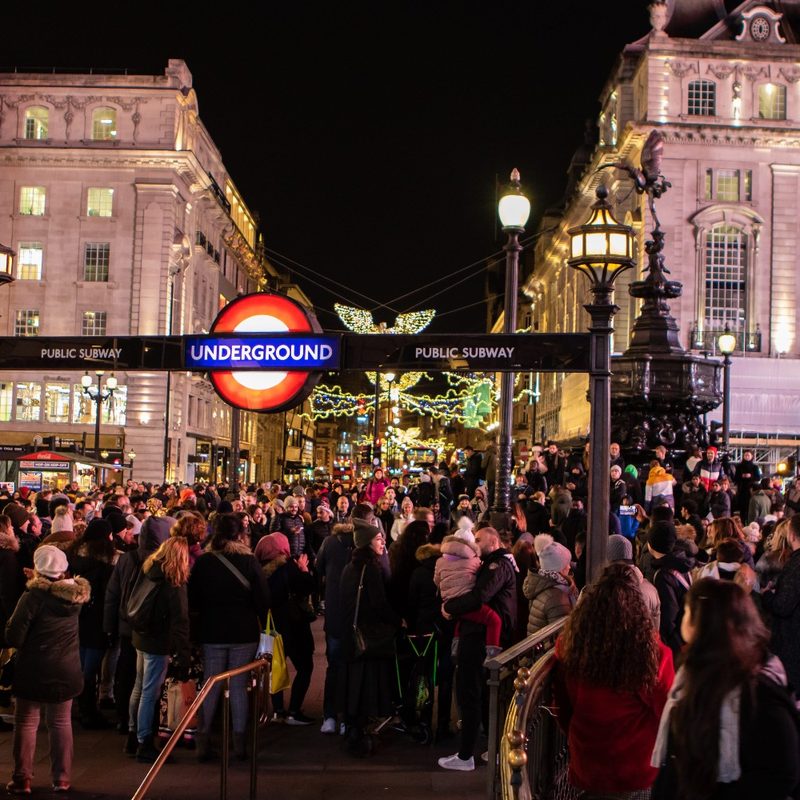 A London Underground subway station in Covent Garden, London.
