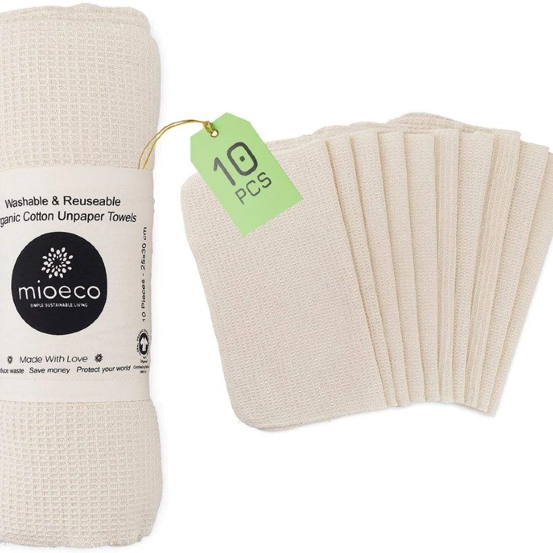MioEco Organic Cotton Reusable Paper Towels.