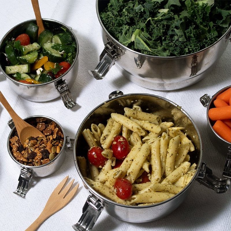 Package Free Airtight Stainless Steel Containers.