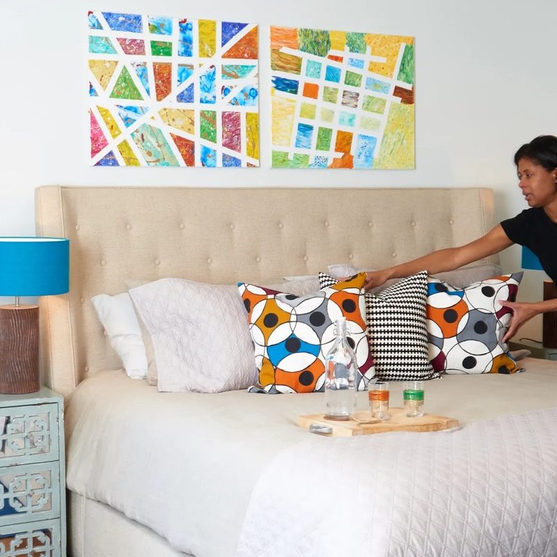 Clean Home Design's Robin Wilson redesigns a bedroom.