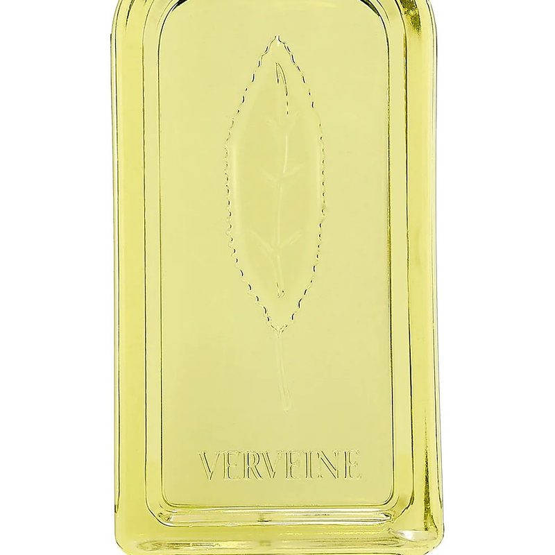 A close-up of a bottle of L'Occitane Verbena shower gel.