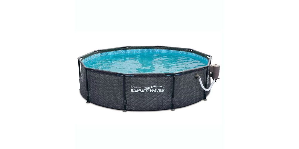 Summer Waves Steel Frame Set Pool on a white background.