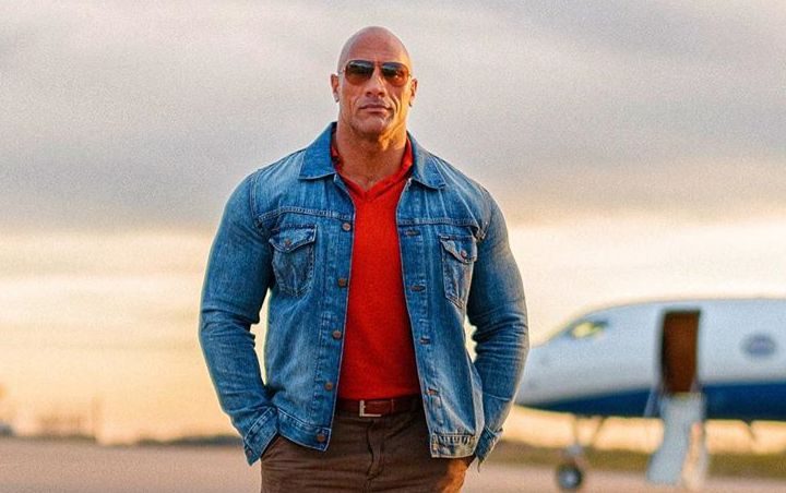 The Rock in denim