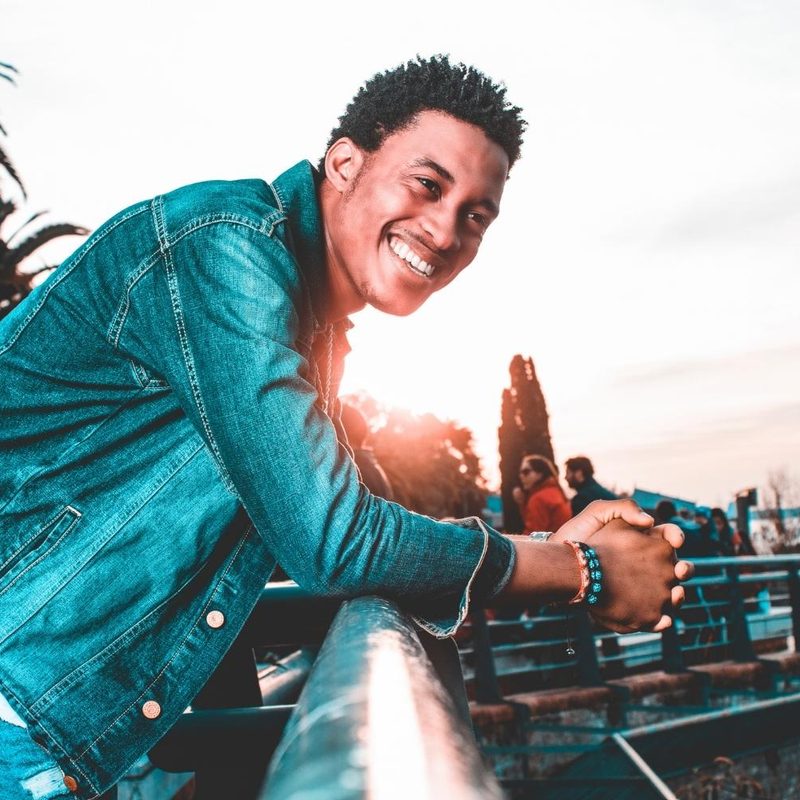 Man in denim jacket