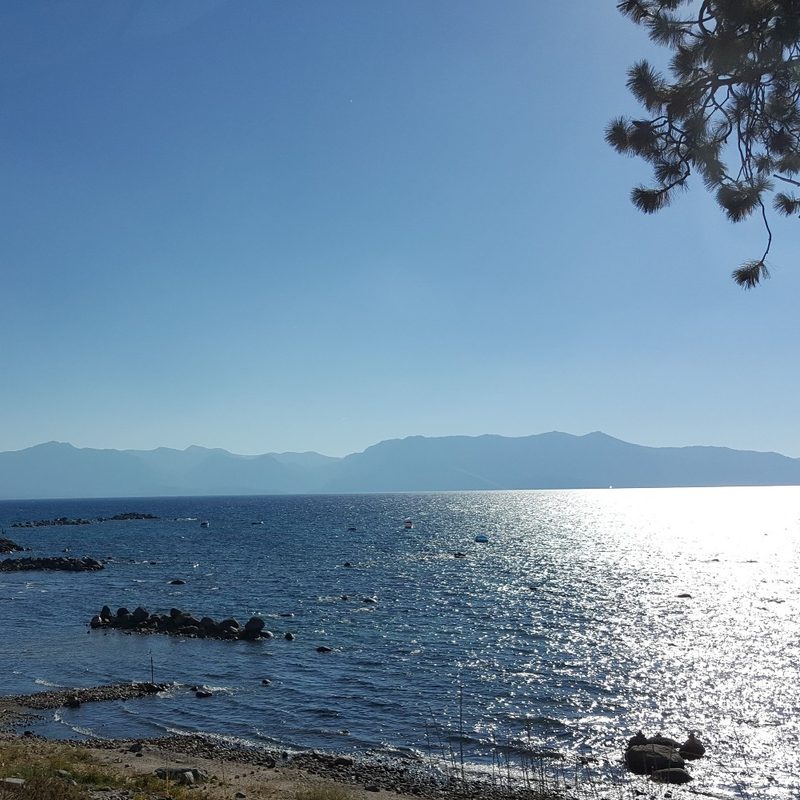 A view of Lake Tahoe from U.S. Highway 50