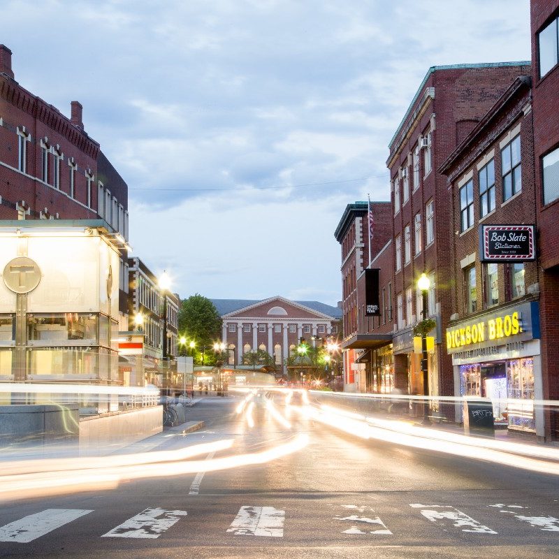 Harvard Square in Cambridge, Massachusetts
