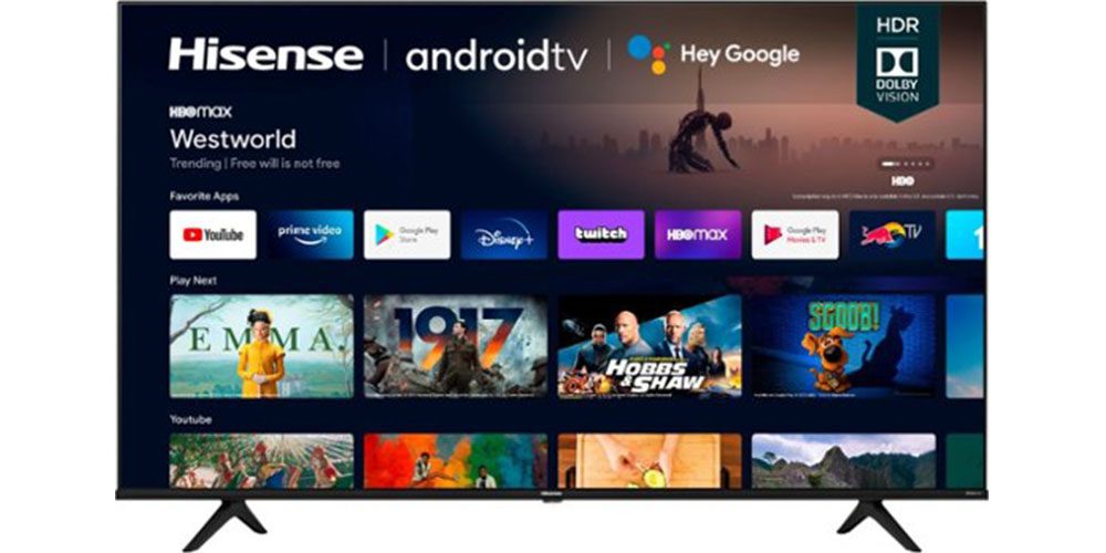 Hisense 75-inch Class A6G 4K TV on a white background.